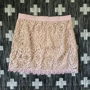 AEO dusty pink lace mini skirt - muted rose